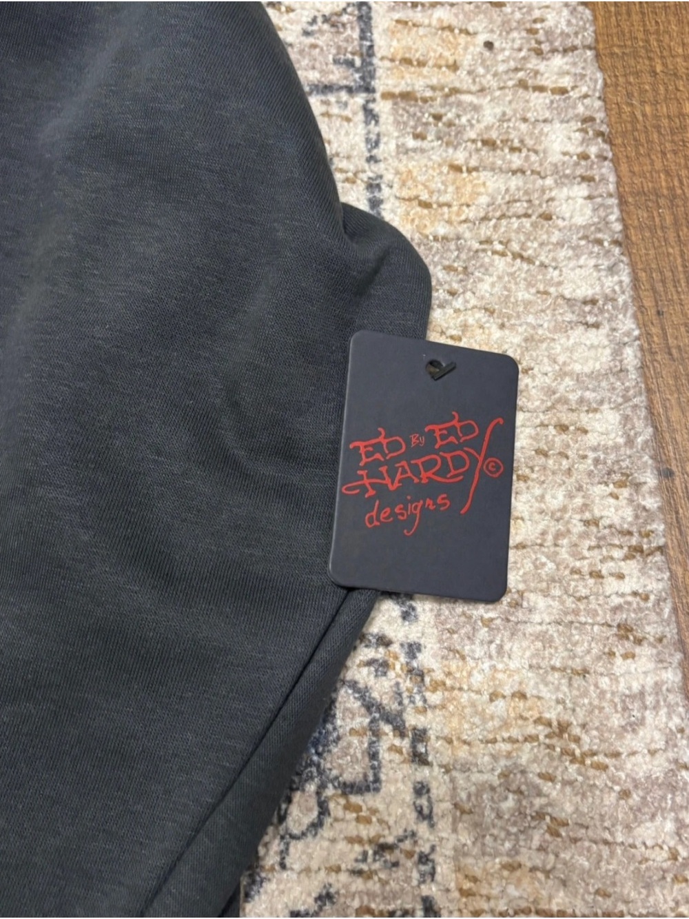 Ed Hardy Black Hoodie with Yellow Floral Skull Graphic - Picture 2 of 9